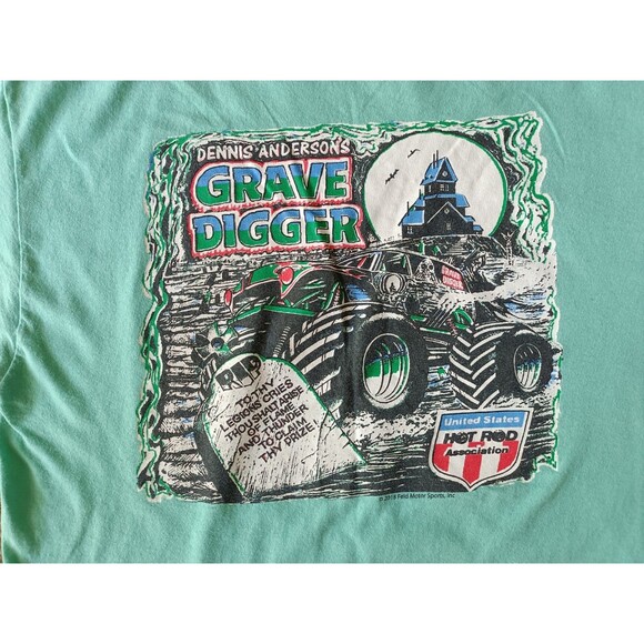 Grave Digger T-Shirt Men's Large Black Short Sleeve - Picture 2 of 7